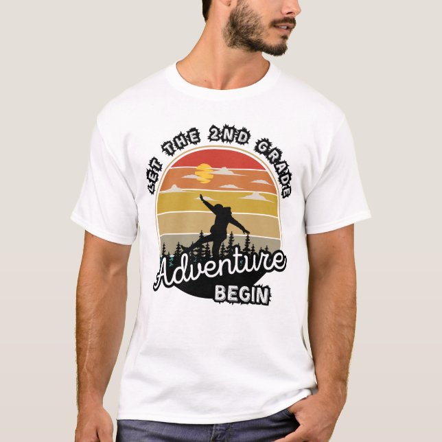 Camiseta Deixe que a Aventura do segundo comece de volta à  (Frente)