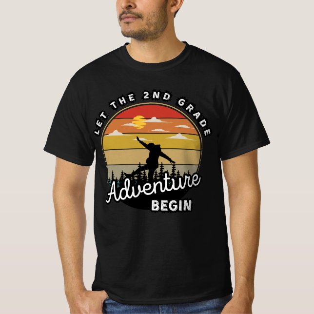 Camiseta Deixe que a Aventura do segundo comece de volta à  (Frente)