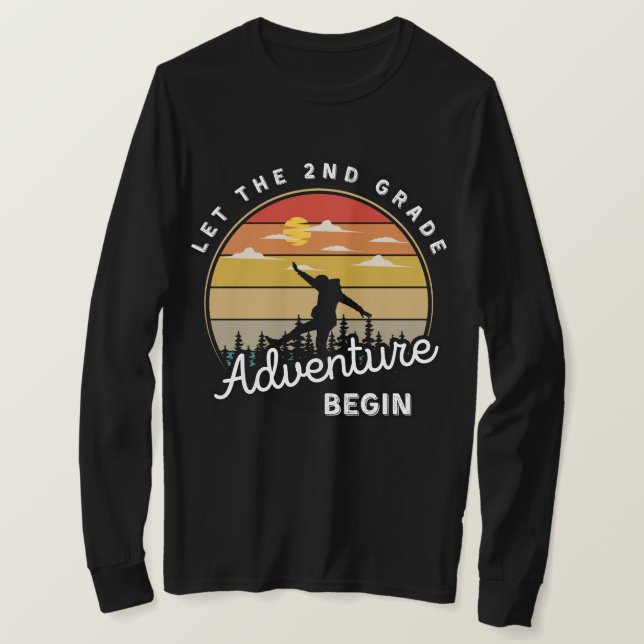 Camiseta Deixe que a Aventura do segundo comece de volta à  (Frente do Design)