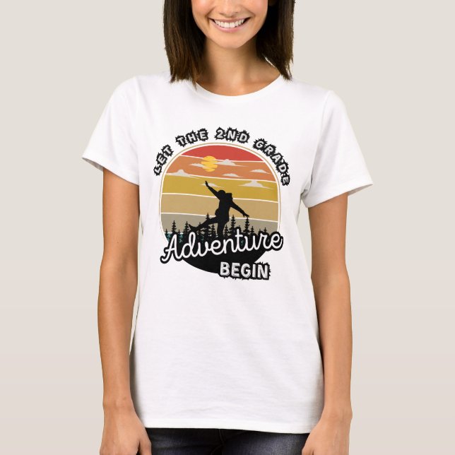 Camiseta Deixe que a Aventura do segundo comece de volta à  (Frente)