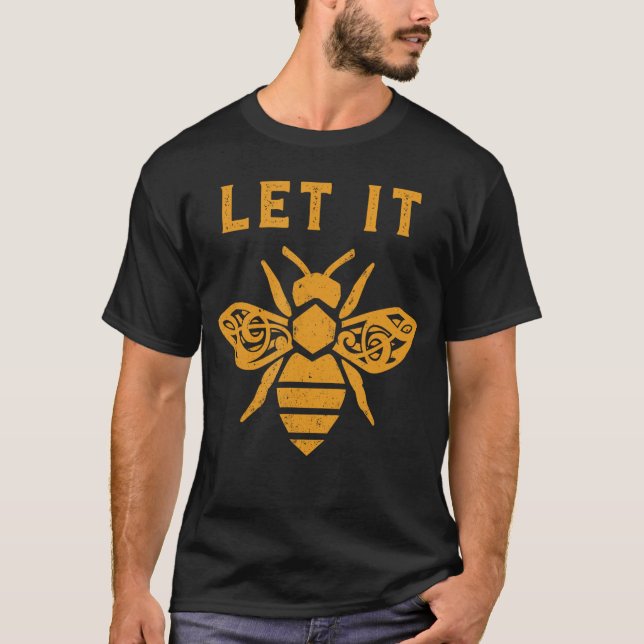 Camiseta Deixe que seja Treble Clef Mel Pun Rustic Gráfico  (Frente)