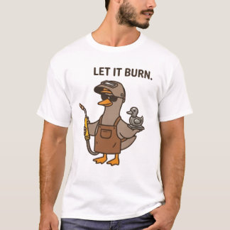 Camiseta Deixe Queimar Soldando Pato