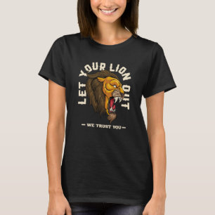 Camiseta Deixe Seu Leão Sair Citações Motivacionais Corajos