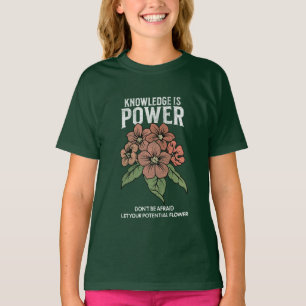 Camiseta deixe seu potencial florescer amante de flores vin