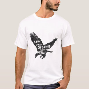 Camiseta Deixe seus sonhos pegarem a águia negra