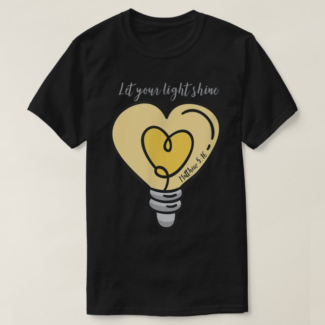 Camiseta Deixe Sua Luz Brilhar (Frente do Design)