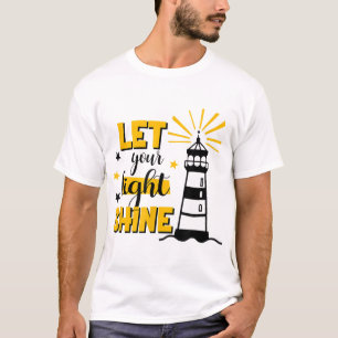 Camiseta Deixe Sua Luz Brilhar A Fé Cristã Jesus Deus Soar