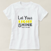 Deixe Sua Luz Brilhar Versículo Bíblico Amarelo Fo
