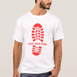 Camiseta Deixe Sua Marca - Aventura de Pegada de Caminhada 