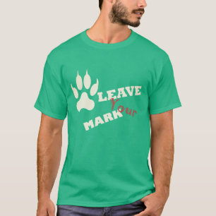 Camiseta Deixe sua marca Lion Paw imprima T-Shirt