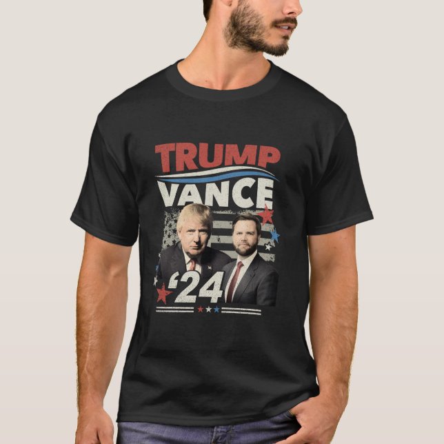 Camiseta Deixe Trumpmania correr trump selvagem 2024 Red Tr (Frente)