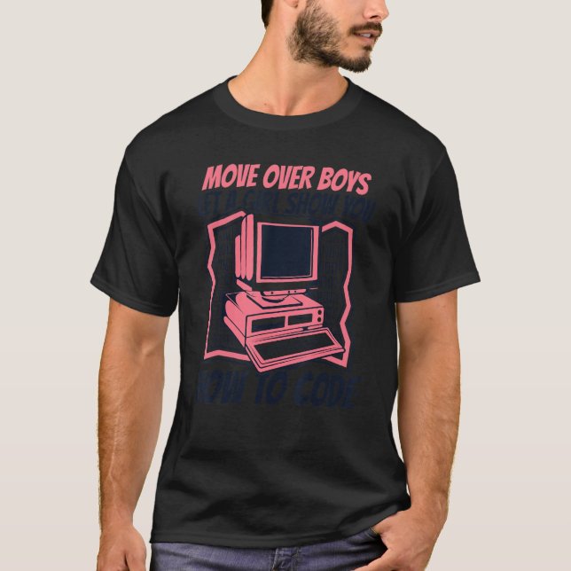 Camiseta Deixe uma garota te mostrar como codificar Desenvo (Frente)