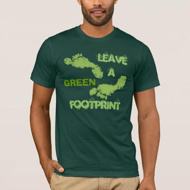 Camiseta Deixe uma pegada VERDE (Frente)