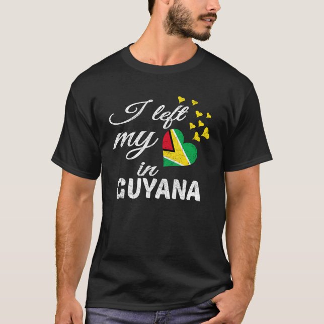 Camiseta Deixei Meu Coração Em Países Incríveis Da Guiana (Frente)