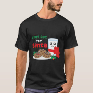 Camiseta Deixei Para O Pai Natal Cookie Leite Feio