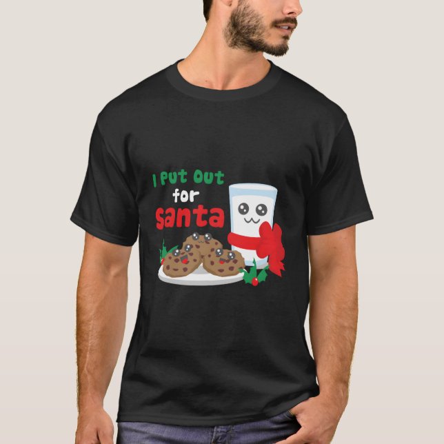 Camiseta Deixei Para O Pai Natal Cookie Leite Feio (Frente)