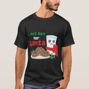 Camiseta Deixei Para O Pai Natal Cookie Leite Feio Natal