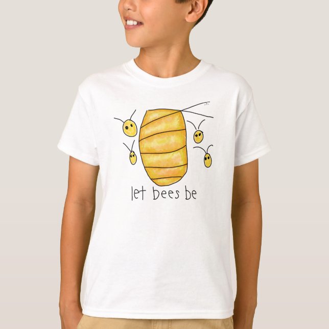 Camiseta "Deixem as Abelhas em Paz" (Frente)