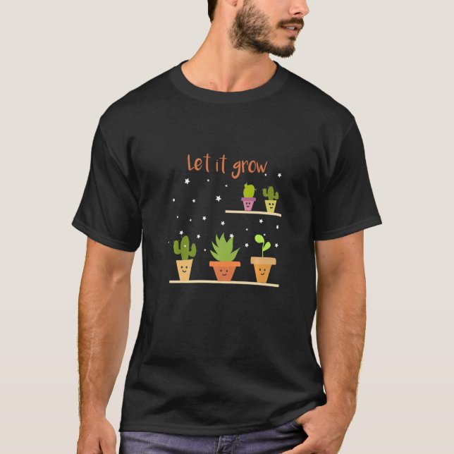 Camiseta Deixem-Na Crescer A Plantação De Jardineiro De Pot (Frente)