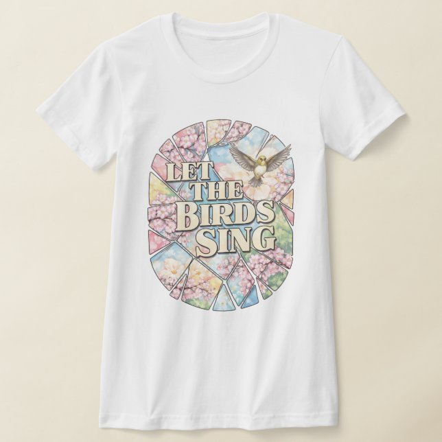 Camiseta Deixem os Pássaros Cantar — Kaleidoscópio de Prima (Postura )