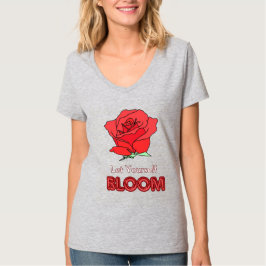 Camiseta Deixem-Se Bloquear Arte Flor De Rosa vermelha