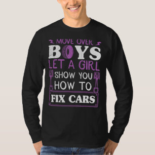 Camiseta Deixem Uma Garota Te Mostrar Como Consertar Carros