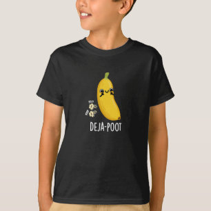 Camiseta Deja-Poot Funny Banana Double Fart Pun Dark BG