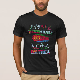 Camiseta Dekemhare Eritreia em Inglês e Texto de Tigrinya