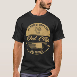 Camiseta Del City Oklahoma É onde minha história começa