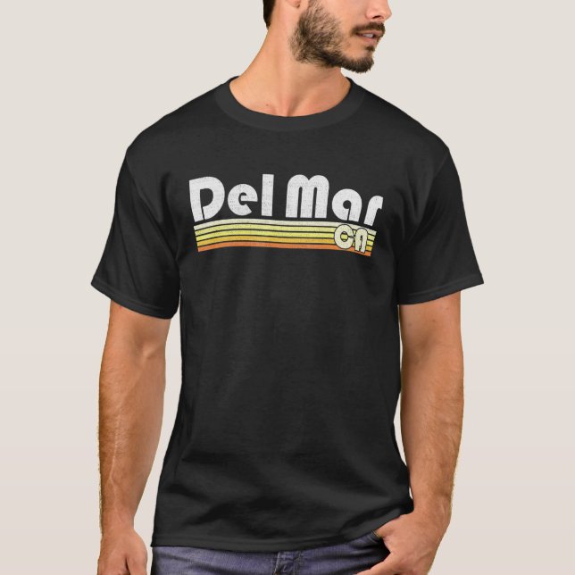 Camiseta Del Mar California - Estilo Retro Orgulho da Cidad (Frente)
