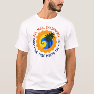 Camiseta Del Mar, Califórnia onde o relvado encontra o surf