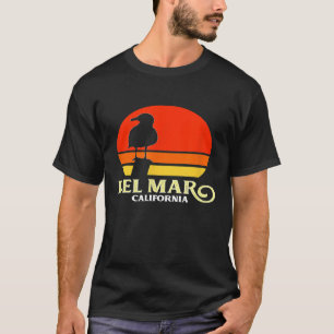 Camiseta Del Mar California Retro Seagull Sunset