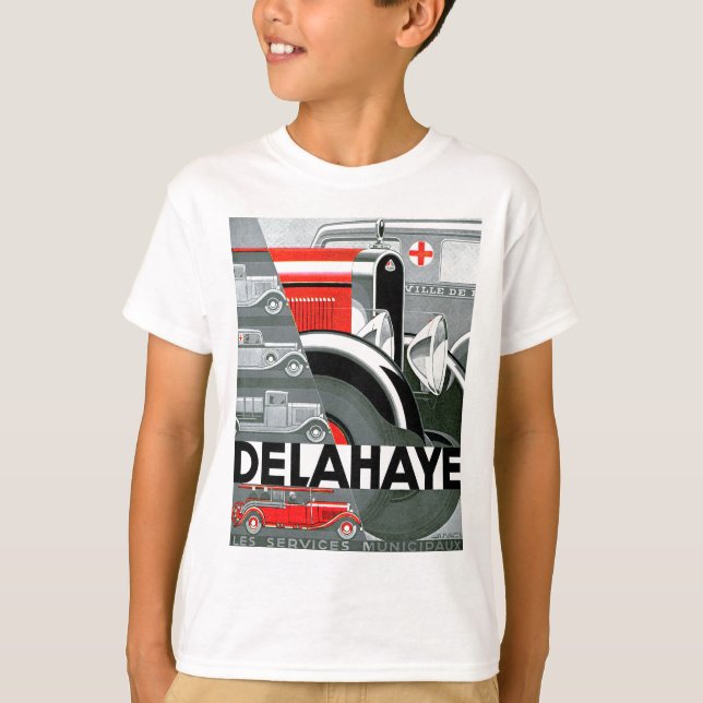 Camiseta Delahaye ~ Anúncio De Automóvel Vintage (Frente)