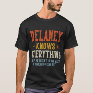 Camiseta Delaney sabe tudo dia dos pais retrô