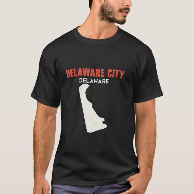 Camiseta Delaware City Delaware EUA State America Viagem De (Frente)