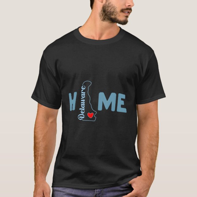 Camiseta Delaware Home com Contorno do Estado Delaware (Frente)