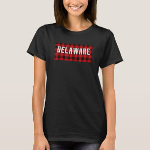 Camiseta Delaware Home Roots State Heart Xadrez