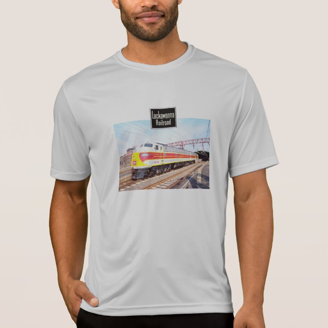 Camiseta Delaware Lackawanna e locomotiva ocidental 808 (Frente)