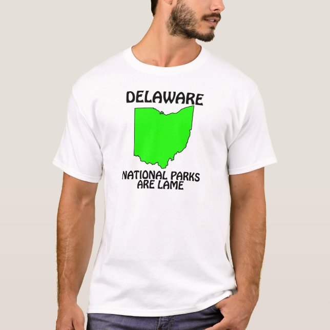 Camiseta Delaware - Parques Nacionais São Chatos (Frente)