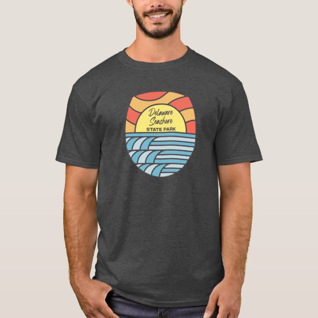 Camiseta Delaware Seashore State Park Delaware DE Retro Wat (Frente)