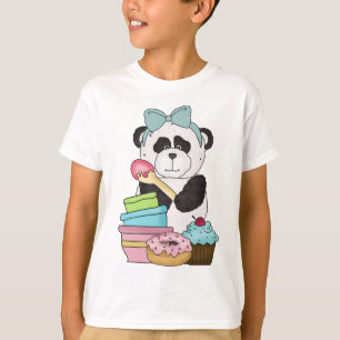 Camiseta Deleites de um doce dos ursos de panda