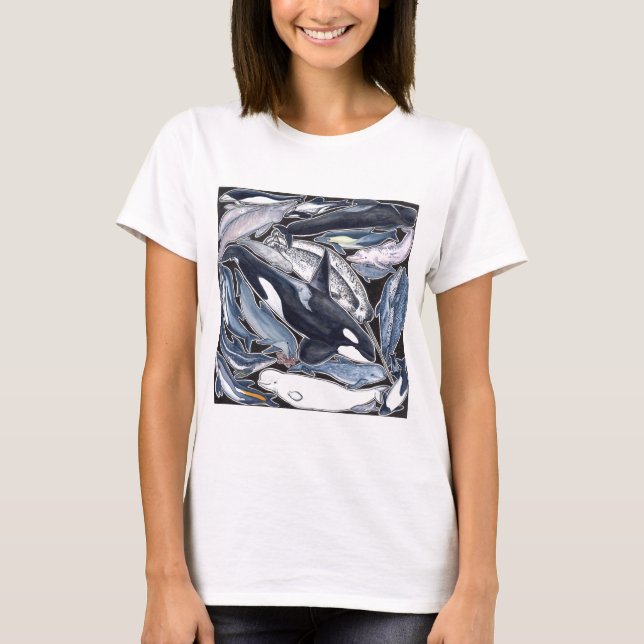 Camiseta Delfines, orcas, belugas y narvales (Frente)