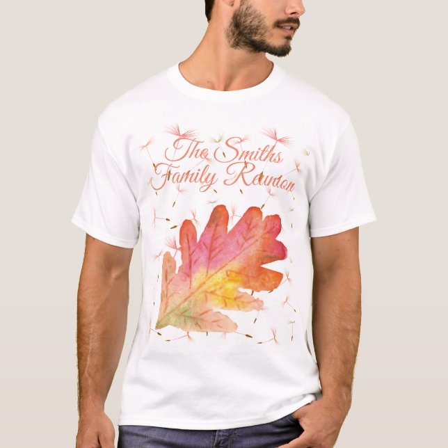 Camiseta Delicar Dandelions e Folha de outono (Frente)