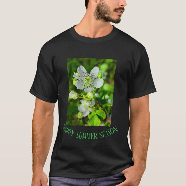 Camiseta Delicar White Blackberry Blossom Verão (Frente)