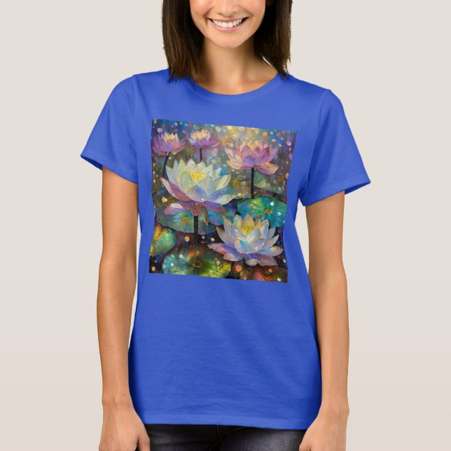 Camiseta Delicate Lotus Flowers Blossoming in the Snow (Frente)