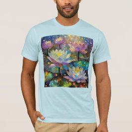 Camiseta Delicate Lotus Flowers Blossoming in the Snow