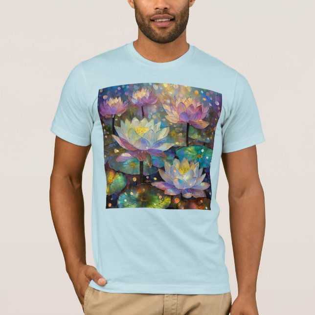 Camiseta Delicate Lotus Flowers Blossoming in the Snow (Frente)