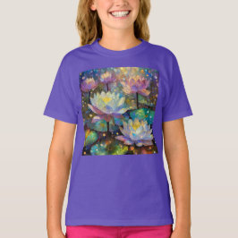 Camiseta Delicate Lotus Flowers Blossoming in the Snow
