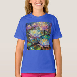 Camiseta Delicate Lotus Flowers Blossoming in the Snow