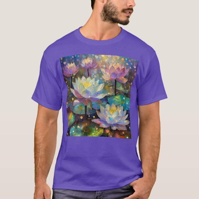 Camiseta Delicate Lotus Flowers Blossoming in the Snow (Frente)